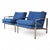 This authentic pair of Milo Baughman lounge chairs for Thayer Coggin showcases the designer's signature flat-bar chrome...
