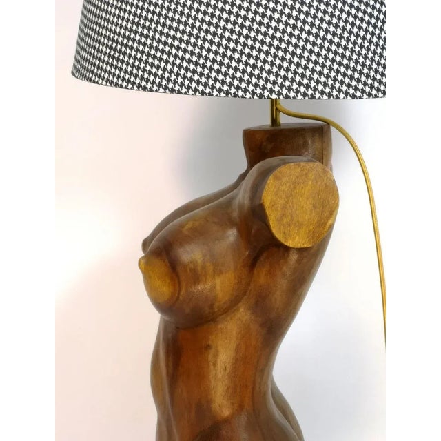 Sculptural Solid Wood Torso Lamps, 1970s, Set of 2 For Sale - Image 9 of 16