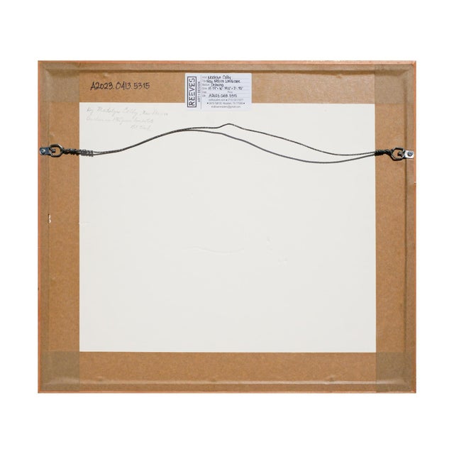 Naturalistic pencil drawing of a New Mexican landscape by artist Madelyn Colby. The work features a grove of trees...