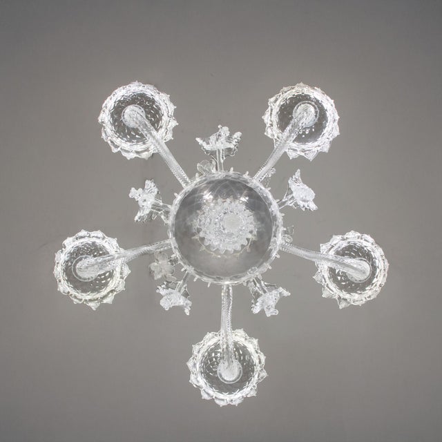 Vintage Baroque Style Quilted Cristallo Murano Chandelier For Sale - Image 11 of 12