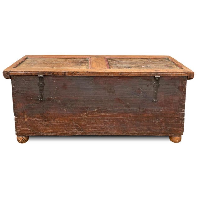 Painted Alpine Chest, 1809 For Sale - Image 11 of 12
