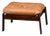 1960s Original Percival Lafer Jacaranda and Leather Ottoman For Sale