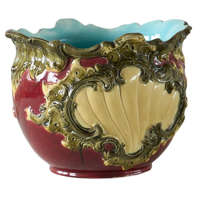 Large Italian Capodimonte Pottery Vase or Planter, Early 20th Century For Sale - Image 12 of 12