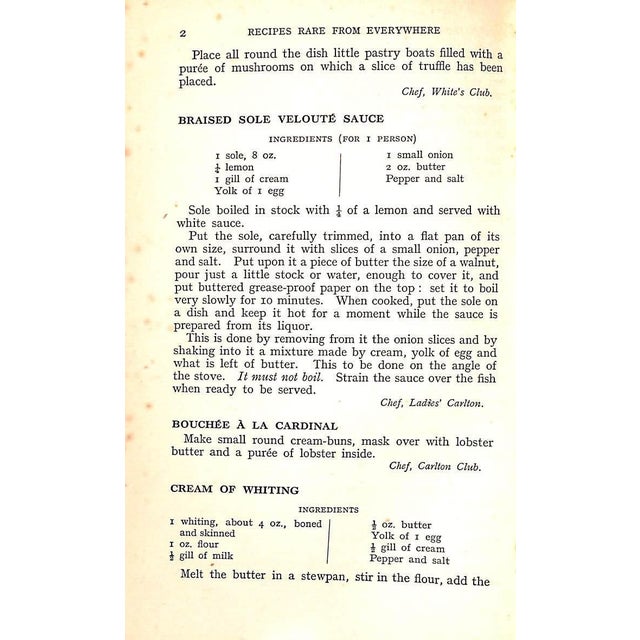 "Recipes Rare From Everywhere" 1933 Peto, Mrs. Geoffrey [Collected By] For Sale In New York - Image 6 of 11