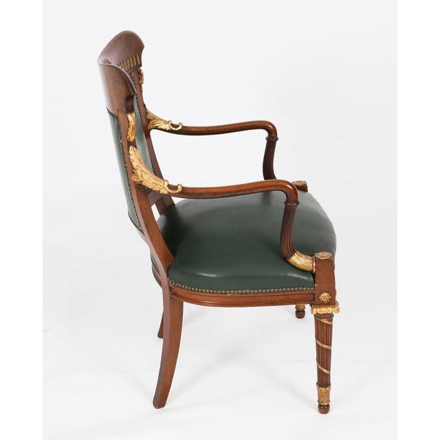 Antique French Mahogany and Giltwood Dining Chairs, 1860s, Set of 14 For Sale - Image 4 of 18