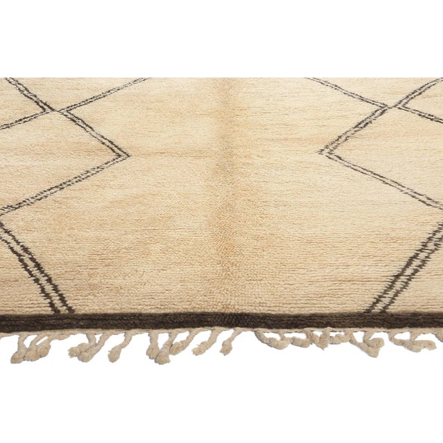 Berber Tribes of Morocco Beni Ourain Moroccan Rug - 06'04 x11'01 For Sale - Image 4 of 9