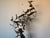 2010s Modern Curtis Jere “Flying Birds” Brutalist Torch-Cut Metal Floor Sculpture on Pedestal/ Sold For Sale - Image 5 of 12