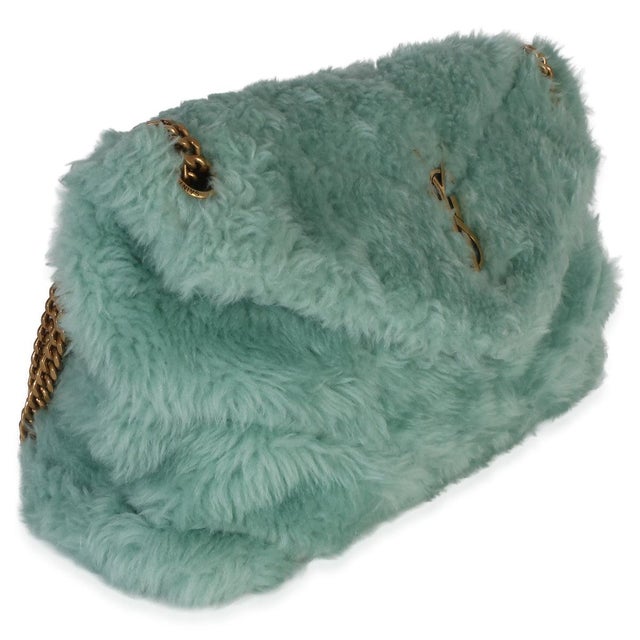 Contemporary Shearling Quilted Monogram Small Loulou Puffer Chain Satchel For Sale - Image 3 of 9