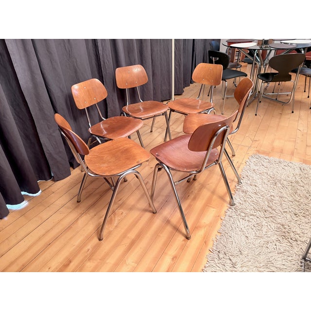 Vintage KN-38 Chairs by Karl Nothhelfer for VS Möbel, 1960s, Set of 6 For Sale - Image 13 of 18