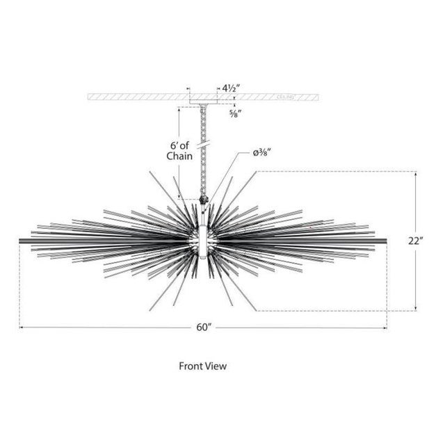 Modern Kelly Wearstler for Visual Comfort Signature Strada Large Linear Chandelier in Gild For Sale - Image 3 of 3