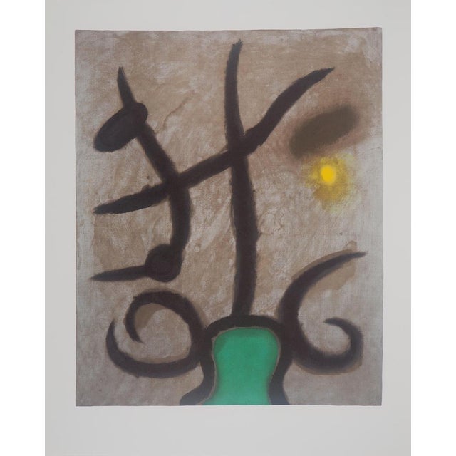 Joan Miró (1893-1983) Green Woman and Bird Color lithograph after a painting by the artist Signed in the plate On wove...