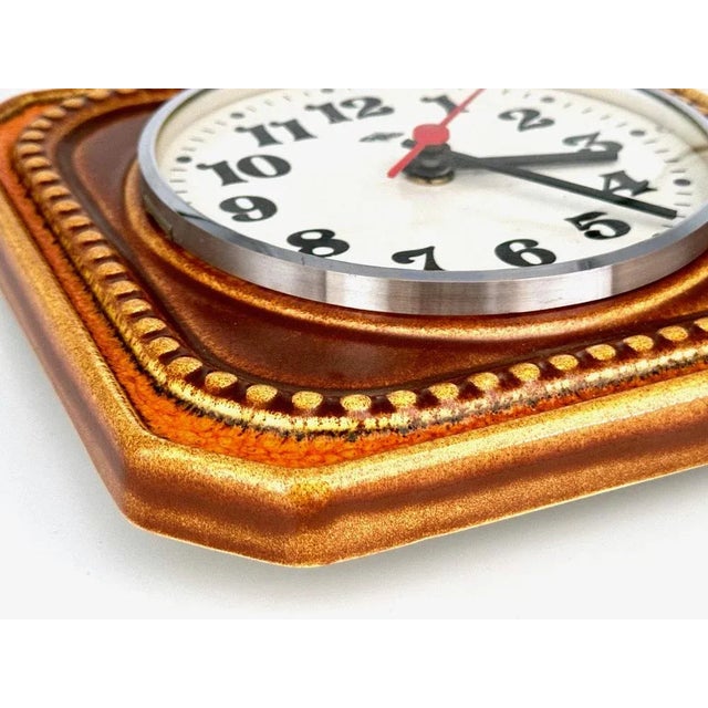 Ceramic Kitchen Wall Clock from WLH, 1960s For Sale - Image 4 of 8