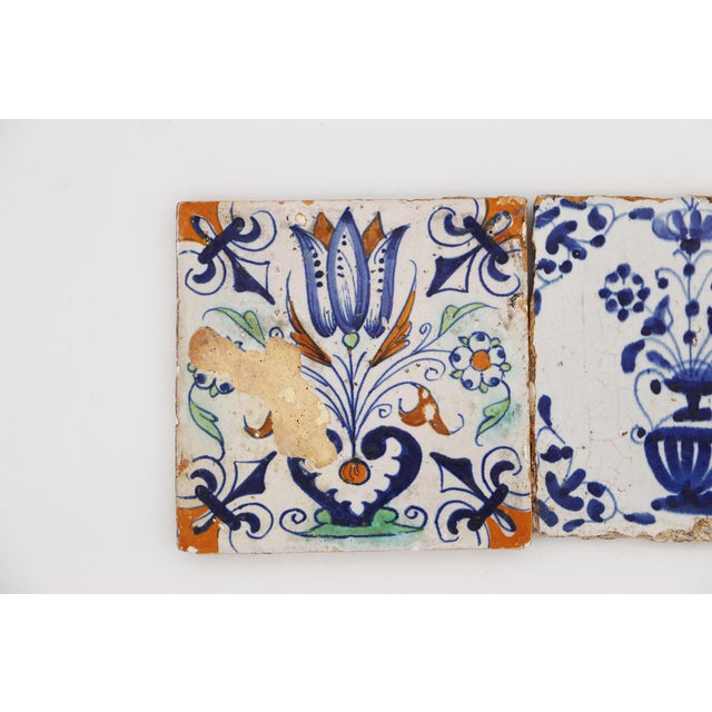 Baroque 17th-18th Century Set of Two Delft Tiles, Earthenware For Sale - Image 3 of 12