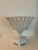 Vintage/Antique Old Paris Porcelain Compote. Neo-classical French Empire style lattice bowl for fruit or centerpiece....