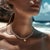 Metal Tanzanite Pearl Alternating Necklace For Sale - Image 7 of 10