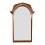 Antique Walnut Arched Wall Mirror | Burl Wood Dome Top Mirror | Architectural Traditional Mirror | Grandmillennial Decor For Sale
