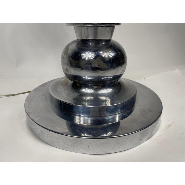 1960s Table Lamp in Murano and Chromed Steel in the style of Toni Zuccheri for Mazzega, Italy, 1960s For Sale - Image 5 of 18