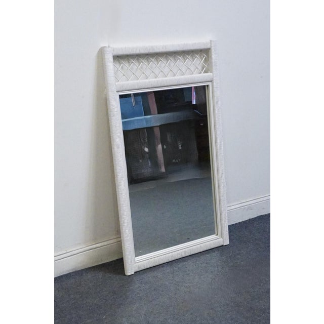 LEXINGTON / HENRY LINK Country Cottage Style 54x26" White Wicker Mirror 299-477-202 54.5" High 26.25" Wide 1.5" Deep We...