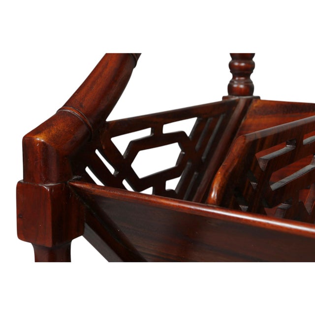 Chinese Chippendale Mahogany Library Bookcase For Sale - Image 4 of 8