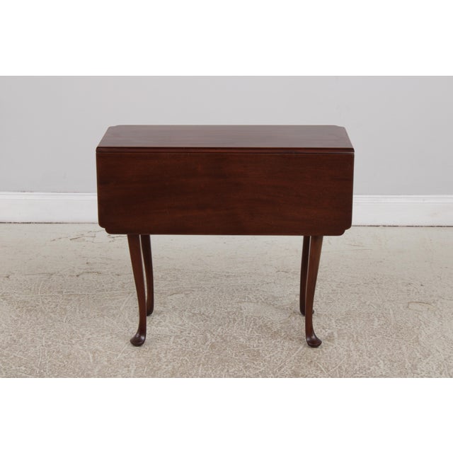 1980s Kittinger Colonial Williamsburg Wf 1220 Mahogany Drop Leaf Side Table For Sale - Image 5 of 14