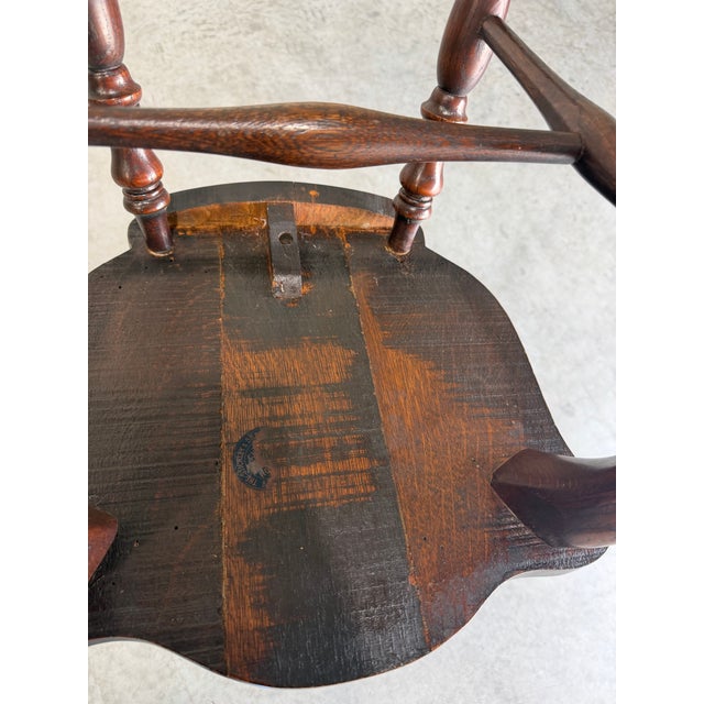 Brown Early 20th Century Stickley and Brandt Carved Oak Renaissance Style Side Chair For Sale - Image 8 of 12