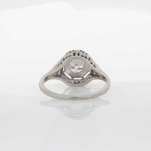 Classic Diamond Solitaire Ring – Solid 18k Gold, 4.5mm Round Cut Fine Jewelry, Size 6.75 For Sale In Columbus - Image 6 of 8