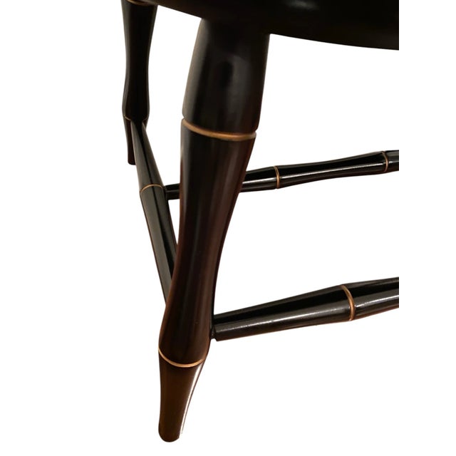 Mid 20th Century Vintage Nichols & Stone Brown University Collegiate Windsor Chair With Gold Accents For Sale - Image 9 of 10
