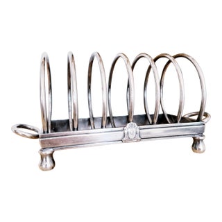 Antique Silver Plated Toast Rack From the Del Monte Lodge in Pebble Beach Ca For Sale
