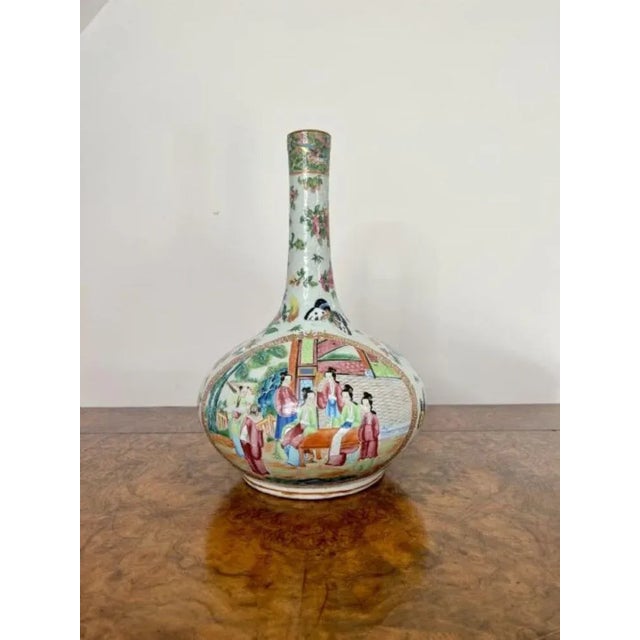 Large 19th Century Chinese Famille Rose Vase, 1860s For Sale - Image 6 of 9