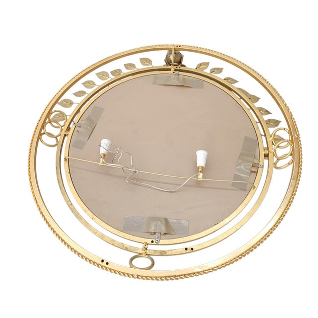 Metal Regency Mirror Lamp, 1950s For Sale - Image 7 of 8