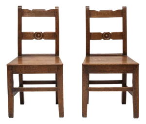Set of Late 18th Century Georgian Side Chairs in Oak