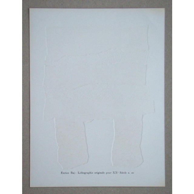 Enrico Baj, Composition, 1962, Original Embossed Lithograph For Sale - Image 11 of 14