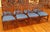 Set of 8 Regency Style Solid Mahogany Fleur-de-lis Blue Fabric Dining Chairs Dimensions :39" Tall X 21.5" Wide X 20" Deep...