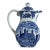 Antique English Wedgewood Tower of London Blue & White Transferware Coffee Pot For Sale