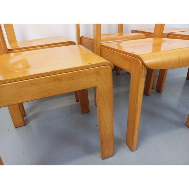 Vintage Beechwood Chairs, 1970s, Set of 6 For Sale - Image 10 of 18