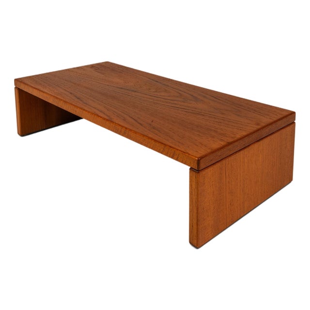 Danish Mid-Century Modern Computer Riser / Desk Organizer in Teak by Jesper International, Denmark, C. 1980s For Sale
