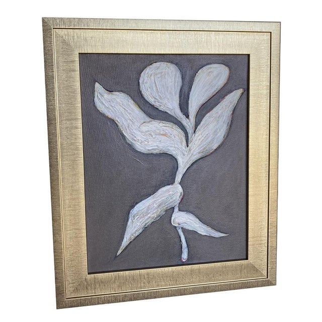 Medium: Acrylic on canvas board Frame Size: 14.5” x 17.5” Orientation: Vertical Style: Minimalist, modern, botanical,...