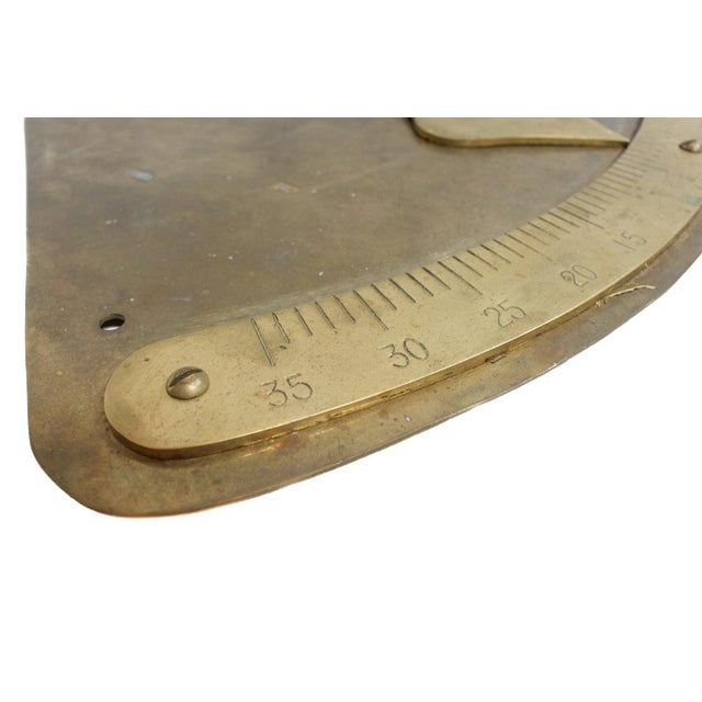 Metal Nautical Wall Art Clinometer For Sale - Image 7 of 10