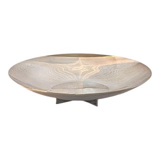 Richard Meier for Swid Powell X-Base 12-Inch Plate Vintage 1980s Silverplate For Sale