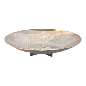 X-Base 12-Inch Plate by Richard Meier for Swid Powell Vintage 1980s Silverplate