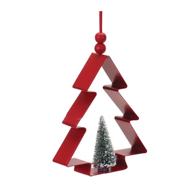 2020s Star and Pine Tree Cookie Cutter Ornament (Set of 6) For Sale - Image 5 of 7