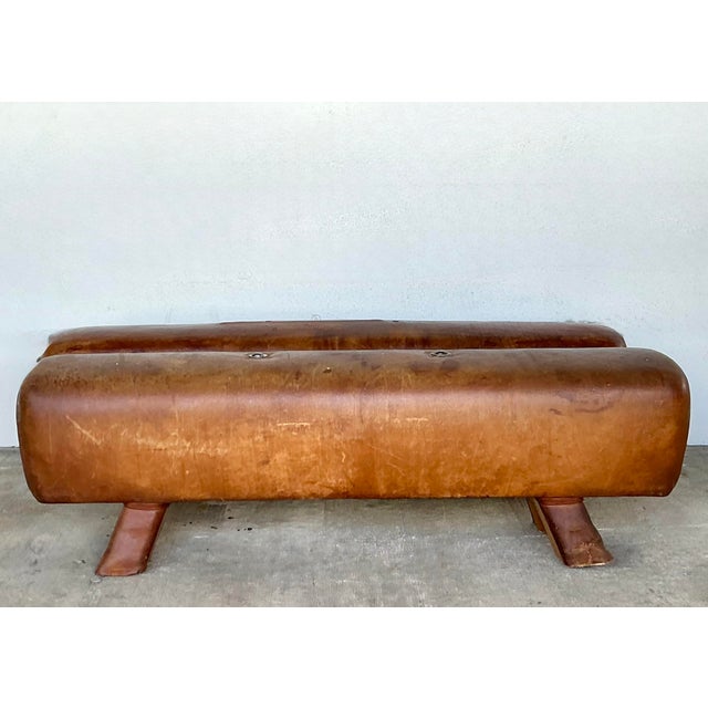 Vintage Leather Pummel Horses - Set of 2 For Sale In West Palm - Image 6 of 12
