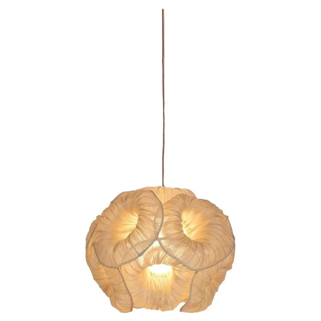 Textile Anemone Pendant Lamp by Mirei Monticelli For Sale - Image 7 of 7
