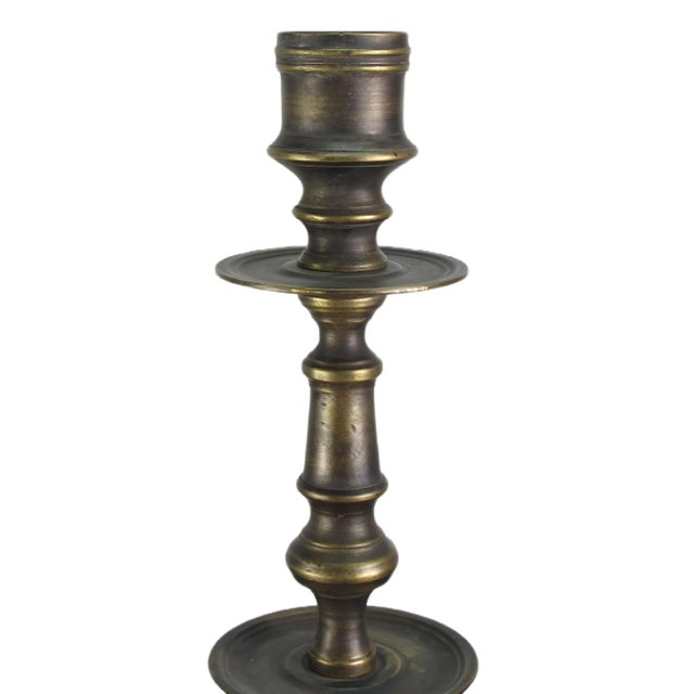 Turkish Solid Turkish Brass Candle Holder For Sale - Image 3 of 6