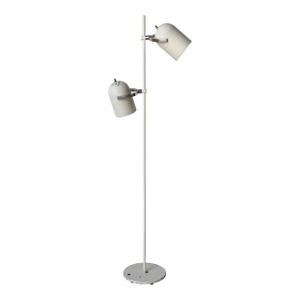 1970s Lightolier Mid-Century Modern Two-Light Floor Lamp With Articulating Pivoting Shades