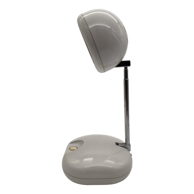 Vintage Space Age Telescopic Table Lamp in White by Hustadt-Leuchten, 1970 For Sale