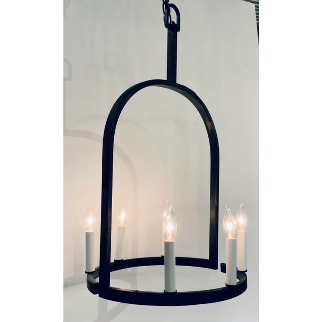 2020s Currey & Co. Transitional Iron Chandelier For Sale - Image 5 of 6