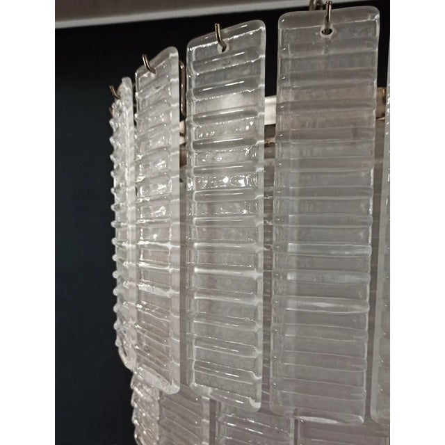 Murano Spiral Frosted Glass Chandelier, 1990s For Sale - Image 15 of 17