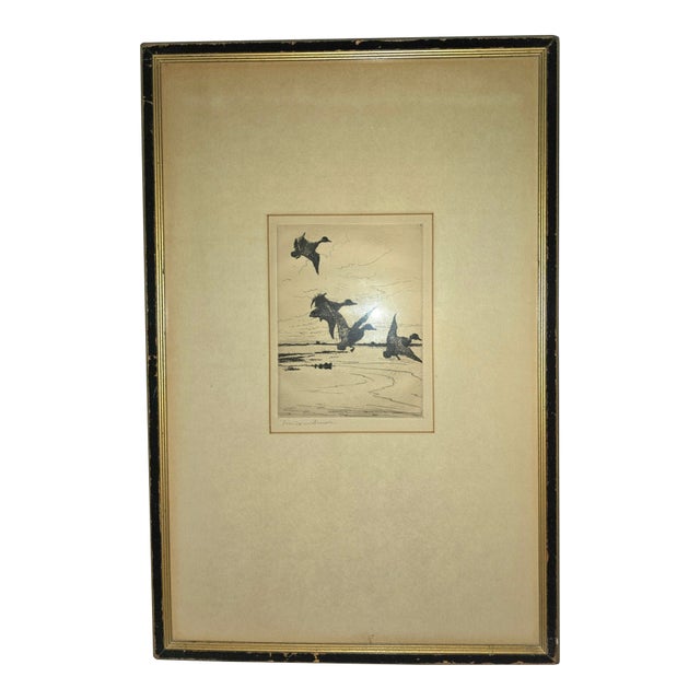 Mid 20th Century Frank Weston Benson Signed Etching For Sale