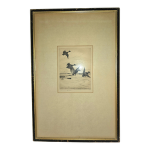 Mid 20th Century Frank Weston Benson Signed Etching